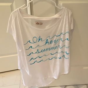 Hollister short sleeve boxy one shoulder Tee